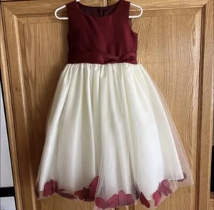 Swea Pea and Lilli Girls Valentine’s hearts dark red dress size 4 4T toddler - Picture 1 of 2