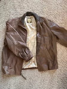 Vintage Jos A Banks Men’s XL Leather Coat - Picture 1 of 6