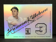 2001 Topps Tribute Harmon Killebrew Game Worn Uniform Patch Card #RJ-HK