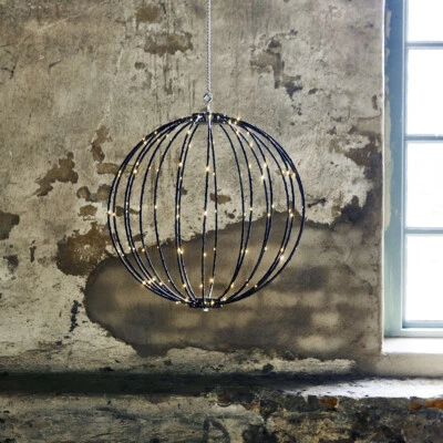 LED Drahtkugel Leuchtkugel 40cm faltbar 126LED 8Funkt. Kugelleuchte Innen Außen - Bild 1 von 4