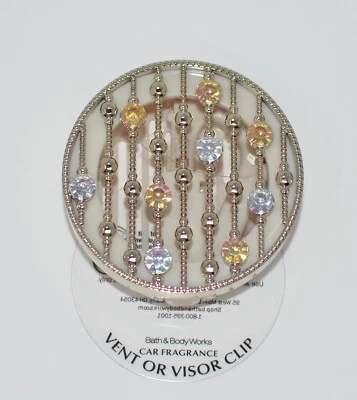 BATH & BODY WORKS ORO GEMA RAYAS AROMA SOPORTE PORTÁTIL COCHE VENTILACIÓN VISERA CLIP FRESCO Foto 1 de 4