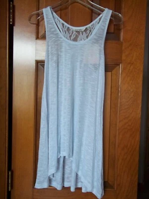 DEREK HEART JUNIOR DAMAS BLANCO FLUIDO ENCAJE SIN MANGAS CAMISETA SIN MANGAS TALLA S NUEVA CON ETIQUETAS Foto 1 de 4