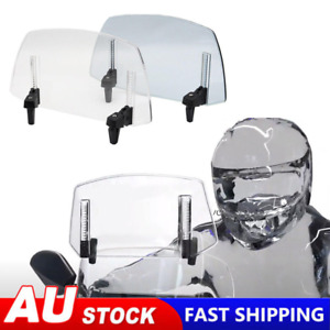 Adjustable Clip On Motorcycle Windshield Extension Spoiler Wind Deflector New