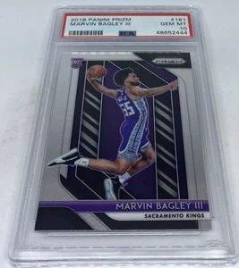 2018 19 Panini Prizm Marvin Bagley RC #181 PSA 10 Gem Mint Rookie Kings - Picture 1 of 4