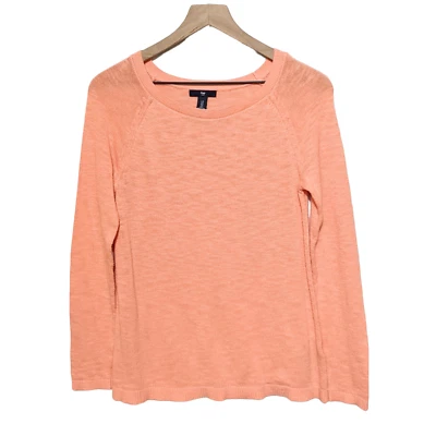 Suéter Pullover Gap S Naranja Manga Larga Cuello Barco Para Mujer Tejido Suave Foto 1 de 4