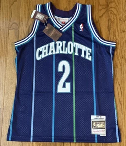 Larry Johnson Charlotte Hornets Mitchell & Ness Hardwood Swingman Jersey Large - Picture 1 of 3