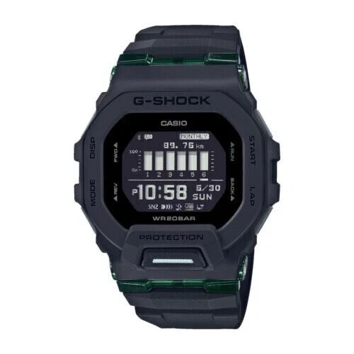 Casio G-SHOCK G-SQUAD 45.9mm Black Resin Case with Black Resin Band, Men's Wristwatch - GBD-200UU-1DR
