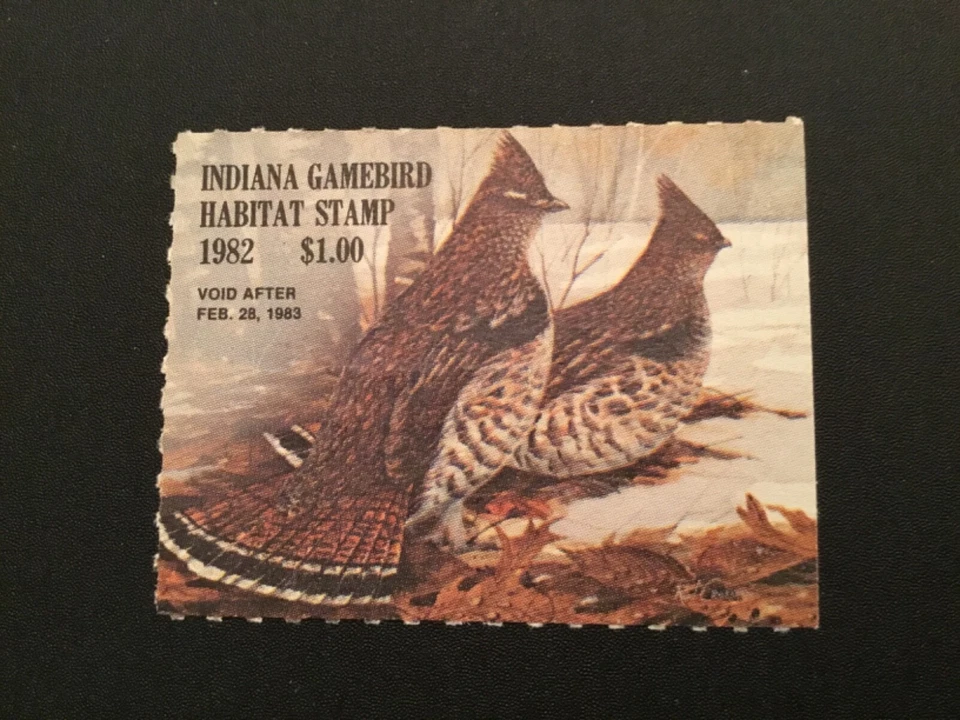 ICOLLECTZONE  US Indiana 1982 Game Bird Stamp VF NH - Image 1 of 1
