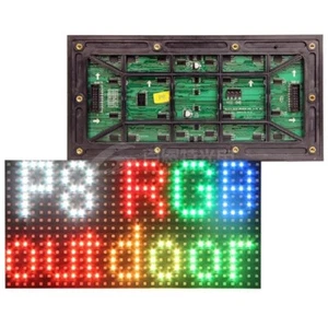 20pcs*P8 Outdoor 256*128mm LED screen 32*16dots,1/4S SMD3535 RGB LED panel - Picture 1 of 10