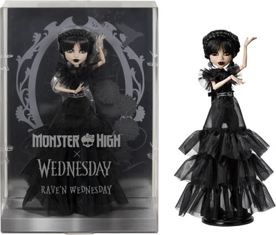 Muñeca Mattel Collectible - Monster High X Wednesday - Raven Dress Wednesday [Nueva Foto 1 de 4