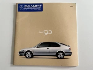 SAAB 93 9-3 2.0 2.0t 2.2 TiD Coupe Saloon Convertible UK Brochure 1999 for 2000 - Picture 1 of 1