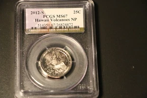 2012 S PCGS MS67 Hawaii Volcanoes NP Quarter Business Strike 25C - Picture 1 of 2