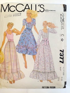 Dress Cottagecore Prairie 9 10 McCalls 7377 Sewing Pattern Cut McCall's Ruffle - Picture 1 of 12