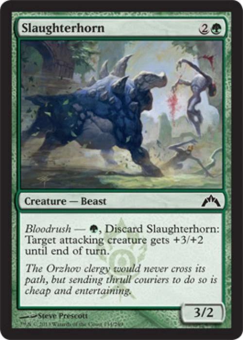 Slaughterhorn -Foil Medium Play MTG Gatecrash - Image 1 of 1
