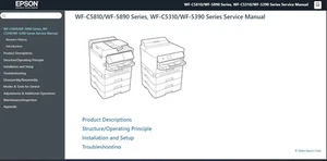 Service Manual Epson WF-C5890, WF-C5310, WF-C5390, WF-C5810 ✅HTML⭐⭐⭐⭐⭐ - Picture 1 of 1