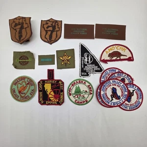 Vtg Boy Scouts BSA OA Patch Amo’chk Flap, Owasippe, Leather Flaps Jamboree  - Picture 1 of 23