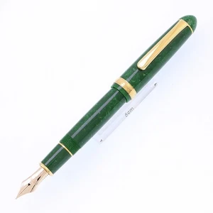 PLATINUM Fountain Pen 3776 celluloid 45 Emerald Green Nib M 14K fascinatingShaft - Picture 1 of 14