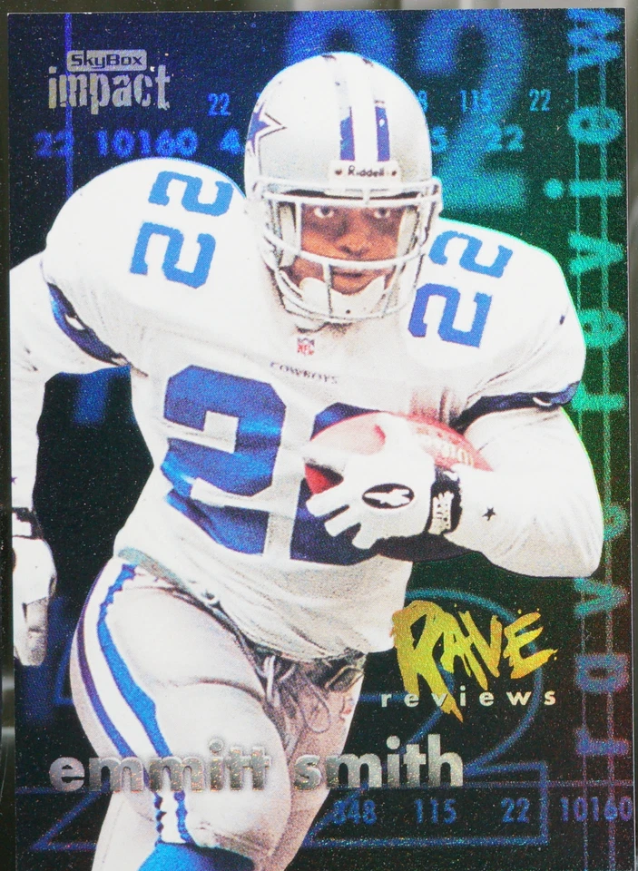 1997 SkyBox Impact - Rave Reviews Football Emmitt Smith #12 NM - Image 1 of 1