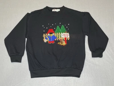 Sudadera Cascanueces Vintage Años 90 Mediana Pingüino Bordada Navidad Foto 1 de 4