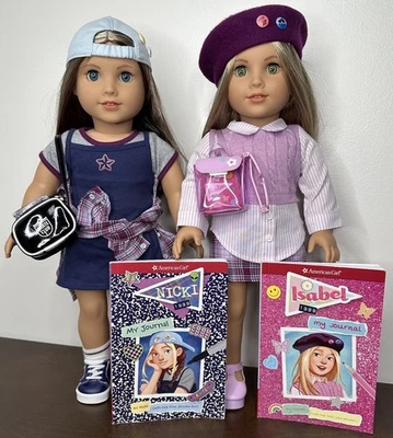 Isabel & Nicki Hoffman Dolls American Girl Twins Meet Outfit Accessories 1999 - Image 1 of 4