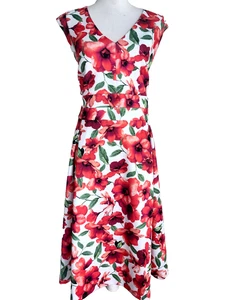 Nuevo con etiquetas Vestido Floral Calvin Klein Sin Mangas Cuello en V Talla Grande Talla 22W Bolsillos - Imagen 1 de 12