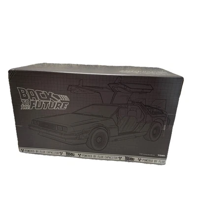 TOMY Back To The Future DeLorean Time Machine 1/10 Scale Diecast w/Bonus Einsten - Image 1 of 4
