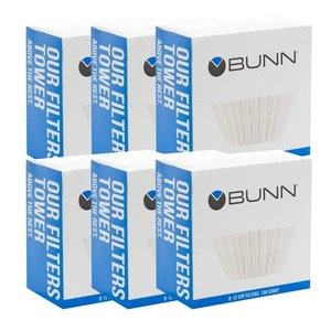 BUNN 8-12 Cup Coffee Filters, 6 each, 100ct - Picture 1 of 7