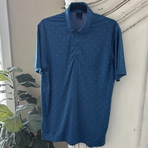 Dunning Golf Shirt Mens XS Blue Stretch Short Sleeve Golf Polo Extra Small - Picture 1 of 6