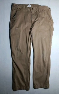 Carhartt Herren Straight Leg Relaxed Fit Hose 38x30 Beige *LACKFLECKEN LOCH - Bild 1 von 20