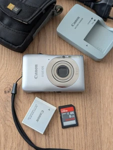 Canon IXUS 105/ELPH SD1300 IS/IXY 200F 12.1Mp 4x Digital Camera Silver Ext+++ - Picture 1 of 21