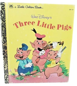 Little Golden Book THREE LITTLE PIGS Vintage - Imagen 1 de 8