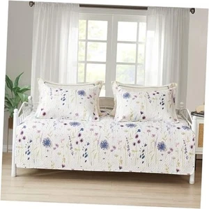 Twin Daybed Cover Set Floral Daybed Bedding 3 Piece Reversible Cozy Day Bed - Picture 1 of 8