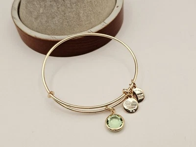 Pulsera dorada Alex & Ani "cristal de peridoto" piedra natal de agosto ✨️ 💖 Foto 1 de 4