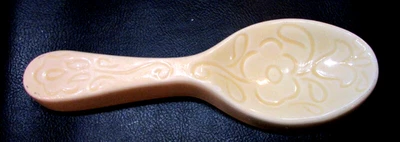 Arnel's Vintage Beige Cerámica Porcelana Patrón Floral Estufa Top Cuchara Reposapiés Foto 1 de 3