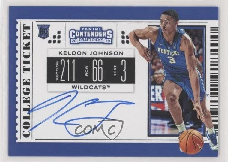 2019 Contenders Draft Picks RPS College Ticket Keldon Johnson #63 Rookie Auto RC - Image 1 of 2