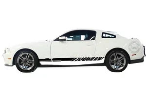 Calcomanía a rayas de faldón lateral de auto para gráficos Ford Mustang carreras deporte pegatina de vinilo - Imagen 1 de 5