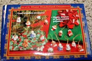 18er Set Weihnachten Winter Wonderland Ornamente NEU - Bild 1 von 2