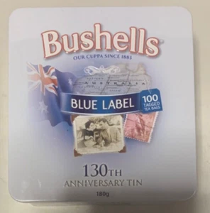 Bushells Blue Label Tea 130th Anniversary Tin Collectable, Use, Display ex con.- - Picture 1 of 9