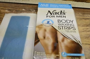 Body Wax Strips For Men At Home Waxing Kit, 18 Waxing Strips, 2 Calming Oil Wipe - Bild 1 von 3