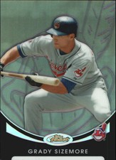 2010 Finest Refractors Cleveland Indians Baseball Card #5 Grady Sizemore/599