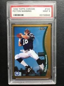 Peyton Manning Rookie 1998 Topps Chrome #165 PSA9 RC Indianapolis Colts RC MINT