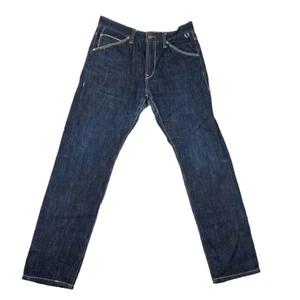 Japanese Selvedge Jeans Mens Blue Dark Wash Tapered Leg Denim Fits 30x30 - Picture 1 of 20