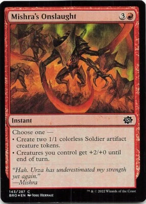 2022 Magic The Gathering The Brothers' War Foil #143 Mishra's Onslaught C :R: - Image 1 of 2