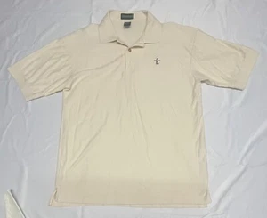 HOUSTON LIVESTOCK SHOW AND RODEO CREAM MENS POLO LARGE WESTERN SHIRT - Picture 1 of 9