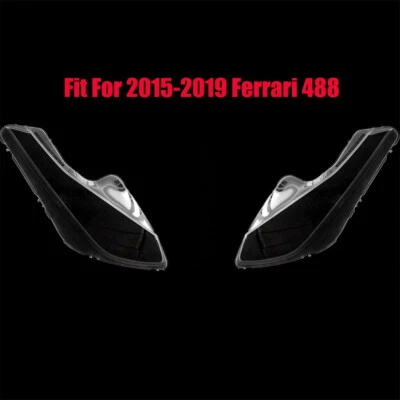 2Pcs Headlight Headlamp Lens Cover Left Right Side Fit For 2015-2019 Ferrari 488 - Imagem 1 de 4