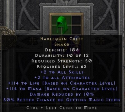 D2R LADDER S8 Softcore   Shako - Harlequin Cr...