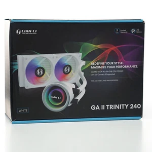 Lian Li Galahad II Trinity 2x120mm RGB AiO Liquid CPU Cooler - White - Picture 1 of 2