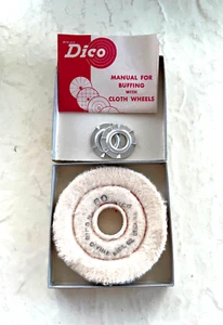 Vtg Dico 4" Quality Flannel Polishing Buff Wheel Pad  1" Hole Jewelry Tools USA - Picture 1 of 2