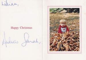 FAMILY CHRISTMAS CARD SIGNED BY PRINCE ANDREW & SARAH FERGUSSON