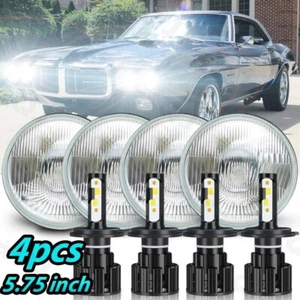 4PCS 5.75" 5 3/4" LED Headlights HI/LO Beam for Pontiac GTO Grand Prix Firebird - Picture 1 of 17